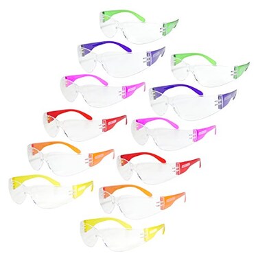 JORESTECH Kids Safety Glasses ANSI Z87 Compliant Clear Polycarbonate Lenses UV Protection AntiScratch Frameless Design
