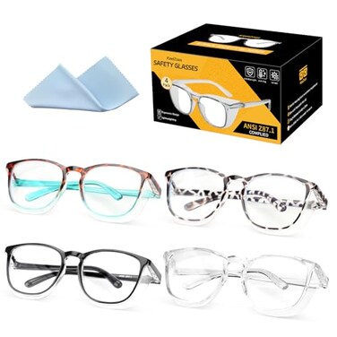 KeeiZoes Safety Glasses Anti Fog Goggles For Women Nurses Protective Eyewear Blue Light UV Blocking Eye Protection Glasses