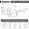 konqkin Safety glasses Goggles Nurses Protective Eyewear Anti Fog Square Frame Stylish Clear Glasses for Women Menleopardgreen