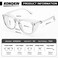 konqkin Safety glasses Goggles Nurses Protective Eyewear Anti Fog Square Frame Stylish Clear Glasses for Women Menleopardgreen