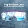 UKNOW Safety Goggles Over Glasses Anti Fog Safety Glasses with Clear Wraparound Lens ANSI Z871 Protective Eyewear
