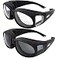Global Vision Motorcycle Safety Sunglasses Fits Over Most Glasses 2pack Smoke and Clear Day Night Usage Meets ANSI Z871 Safety Glasses Foam Padding