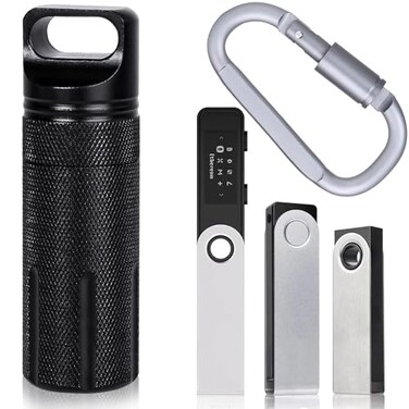 Aenllosi for Ledger Nano X S S Plus BTC Bitcoin Crypto Hardware Wallet Aluminum Alloy Case Black