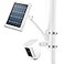 HOLACA 2in1 Pole Mounting Bracket for Ring Stick Up Cam Pro Solar Panel and Battery Outdoor Mount Accessorie Also Compatible with Wyze Arlo Eufy Blink Camera White