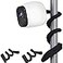 Uogw 2 Pack Flexible Twist Mount Compatible with Arlo Pro 4Pro 3Pro 5SPro 6Pro 2Arlo UltraProGoEssential SpotlightWall Mount BracketAttach Your Camera Wherever You Like Without Any ToolsBlack