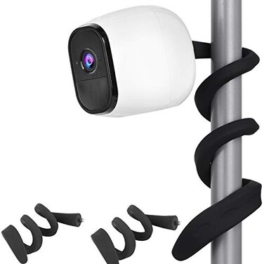 Uogw 2 Pack Flexible Twist Mount Compatible with Arlo Pro 4Pro 3Pro 5SPro 6Pro 2Arlo UltraProGoEssential SpotlightWall Mount BracketAttach Your Camera Wherever You Like Without Any ToolsBlack