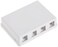 CableWholesale 4 Port Keystone Jack Surface Mount Box White Surface Mount Box for Networking Home Theatre SecuritySurveillance Cablewholesale