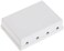CableWholesale 4 Port Keystone Jack Surface Mount Box White Surface Mount Box for Networking Home Theatre SecuritySurveillance Cablewholesale