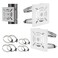 Ahn'Qiraj AhnQiraj 2Pcs Universal Vertical Pole Mount Bracket Mount Camera Adapter for CCTV Security Camera Ptz Dome Vertical Pole Wall Mounting Bracket with 8 Loops