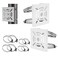 Ahn'Qiraj AhnQiraj 2Pcs Universal Vertical Pole Mount Bracket Mount Camera Adapter for CCTV Security Camera Ptz Dome Vertical Pole Wall Mounting Bracket with 8 Loops