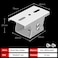 CTXSumTec Security Camera Mount Holder for Double Surveillance Camera Metal Steel One to Two Horizontal Cross Bar Dual Camera Mount Bracket Extension Bar Horizontal Arm Cross Bar Mount