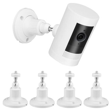 YeDrop Wall Mount Compatible with Stick Up Cam WiredBattery and Indoor Cam HD 1st Gen Security Camera360 Degree Adjustable Mounting Bracket for Camera with 14 Screw Connector 4pcs