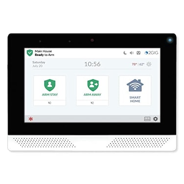 2gig 2GIG 2GIGEDGNAAA EDGE Security Automation Panel for Use with ATT 7 Screen with Brighter Color and Greater Detail Facial Recognition Disarm High Speed Processor Alarmcom Cameras On the Panel