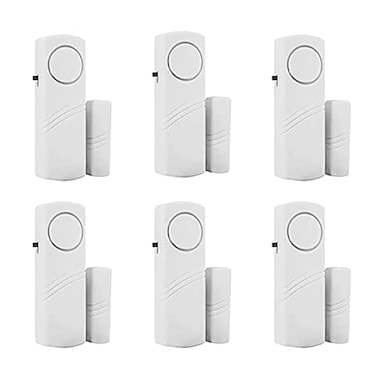 CaoXiong 6 Pack Window Alarm Door Magnetic Sensor Alarm for Home Security System Pool Door Alert for Kids Safety Toddler Window Open Alert Sensor