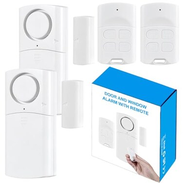 Toeeson Door Alarm with Remote Wireless Window Alarms 120DB Open Sensor with Multiple Modes Pool Door Alarm for Child and Elder Safety