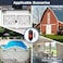 HAPYTHDA Door Alarm with Remote and Warning Light 108dB Wireless Pool Gate Alarm for Kids Safety IP66 Waterproof Door Window Sensor Doorbell Chime 200FT Range Long Battery Life