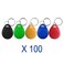 jasugKEY 100pcs 125KHz RFID Key Fob Access Control Card ABS Electric Lock Token Tags EM4100 Card ISO14443A Compliant Read Only Can Not Write