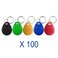 jasugKEY 100pcs 125KHz RFID Key Fob Access Control Card ABS Electric Lock Token Tags EM4100 Card ISO14443A Compliant Read Only Can Not Write