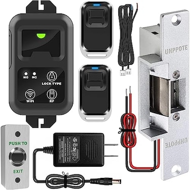 UHPPOTE Electric Strike Lock with 24GHz WiFi Wireless Remote Control Kit