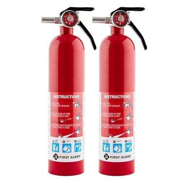 First Alert Home12 Standard Home Fire Extinguisher Red 2PACK