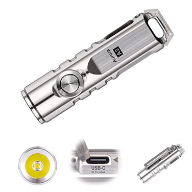 RovyVon Aurora A2 G4 Bright Keychain Flashlight USB C Rechargeable EDC Flashlight 650 lumens Small Magnetic Clip Flashlight Lockout Feature Momentary On for Daily Carry Use