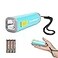 EverBrite Small Flashlight Mini LED Flashlight Plastic Torch Use for Emergencies Camping Outdoor with Lanyard 3AAA Battery Included Blue