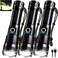 MIXILIN 3 Pack Rechargeable LED Flashlights High Lumens 90000LM Super Bright Flashlight Adjustable 5 Modes Powerful Flash Light with USB Cable Waterproof Handheld Flashlight for Home Camping Emergenci