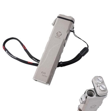 RovyVon Angel Eyes E30 Flat EDC Flashlight Rechargeable AA Battery Compatible 2600 Lumen Powerful Flashlight 7000K Compact Pocket Flashlight with Proximity Sensor for Camping Every Carry