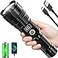 CHILDBOT Flashlights High Lumens Rechargeable 100000LM LED Super Bright Flash Light Zoomable Linternas with LCD Digital Display 5 Mode Waterproof Powerful Tactical Flashlight for Emergencies Camping G