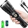 CHILDBOT Flashlights High Lumens Rechargeable 100000LM LED Super Bright Flash Light Zoomable Linternas with LCD Digital Display 5 Mode Waterproof Powerful Tactical Flashlight for Emergencies Camping G
