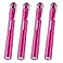 WORKPRO LED Pen Light Aluminum Pen Flashlights Pocket Flashlight with Clip for Inspection Emergency Everyday 2AAA Batteries Include Pink4Pack