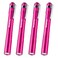 WORKPRO LED Pen Light Aluminum Pen Flashlights Pocket Flashlight with Clip for Inspection Emergency Everyday 2AAA Batteries Include Pink4Pack
