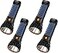 E-SHIDAI ESHIDAI 4pcs SolarRechargeable Multi Function 1000 Lumens LED Flashlight with Emergency Strobe Light and 1200 Mah Battery Emergency Power Supply and USB Charging Cable Fast Charging 4PC