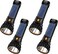 E-SHIDAI ESHIDAI 4pcs SolarRechargeable Multi Function 1000 Lumens LED Flashlight with Emergency Strobe Light and 1200 Mah Battery Emergency Power Supply and USB Charging Cable Fast Charging 4PC