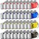 Treela 36 Pcs Hand Crank Flashlights Operation Christmas Bulk Items Squeeze Flashlight No Battery Required Torchlight 3 Powered Charging for EmergencyYellow Gray Blue Red