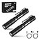 WORKPRO Rechargeable Pen Light Mini Flashlight 2 Pack UltraCompact EDC Flashlight Pocket Flashlight with Clip Memory Function and 2 x USB C Cable Included Black