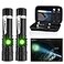 Hoxida LED Tactical Flashlight Rechargeable IPX6 Waterproof Flashlight 2000lm Super Bright LED Zoomable PocketSize Small LED Flashlight for Hiking Camping Emergency with Carry Case