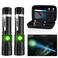 Hoxida LED Tactical Flashlight Rechargeable IPX6 Waterproof Flashlight 2000lm Super Bright LED Zoomable PocketSize Small LED Flashlight for Hiking Camping Emergency with Carry Case