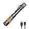 EverBrite Rechargeable Pen Light 300 Lumens EDC Flashlight Zoomable LED Pocket Flashlight with Clip Memory Function and USB C Cable Included for Camping Emergency Charcoal Black