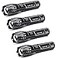 LETMY LED Tactical Flashlight S2000 4 Pack High Lumens Zoomable 5 Modes Waterproof Handheld LED Flashlight Best Camping Outdoor Emergency Everyday Flashlights