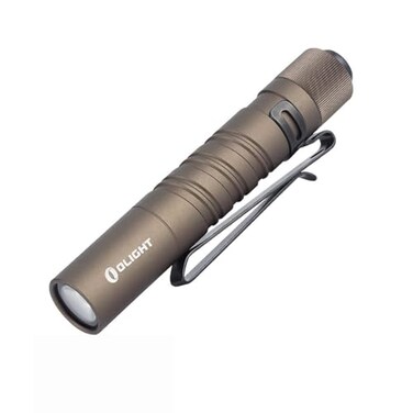 OLIGHT I3T EOS 180 Lumens DualOutput Slim EDC Flashlight for Camping and Hiking Tail Switch Flash Light with AAA Battery Desert Tan