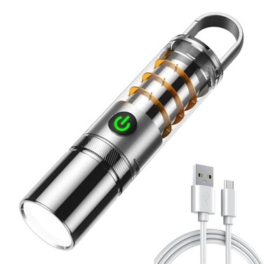 Aijolenly High Lumens Rechargeable Flashlights 100000 Lumens Super Bright Flashlights 6 Modes Zoomable High Bright FlashlightsSuitable for Hiking Camping and Family Emergencies