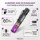 ALONEFIRE Alonefire SV62 Mini 3W UV Flashlight 365nm Portable Ultraviolet Black Light Very Small EDC for Minerals Pet Urine Detector Scorpions Finding Stains Money Detection with AAA Battery Easy to R