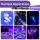 COSOOS UV Black Light Flashlight 395nm Mini Pen Light with Clip Waterproof Ultraviolet Flashlight for Leak Pet Urine Scorpion Hotel Inspection Dry Stain and Bed Bug