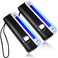 Dunzy 2 Pcs Handheld UV Black Light Flashlight Portable Blacklight LED UV Light Battery Operated Black Blacklight Torch Counterfeit Bill Detector