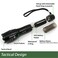 EcoGear FX TK120 Small LED Flashlight 5 Light Modes Adjustable Zoom 1 Pack