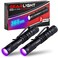 GearLight UV Flashlight S50365 nm Mini Blacklight Ultraviolet Pen Flashlights for ID Check Leak AC Detection Resin Curing Pet Urine Scorpion Stain Handheld Detector Pocket Light 2 Pack