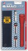 MagLite Mini Incandescent Flashlight Compact WaterResistant Twist OnOff 2Cell AA BatteryPowered with Holster Red
