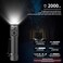 MIJOMI E8 Compact Size Rechargeable Flashlight 2000 Lumen with 6 Modes Waterproof and Drop Resistant for Family Events Camping Outdoors and Emergency