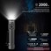 MIJOMI E8 Compact Size Rechargeable Flashlight 2000 Lumen with 6 Modes Waterproof and Drop Resistant for Family Events Camping Outdoors and Emergency